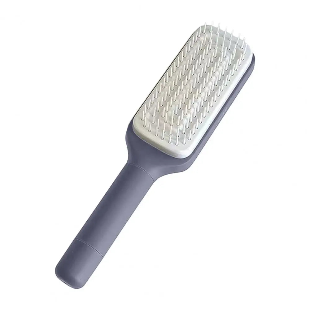 25Cm Large Massage Comb One-Key Self Cleaning Hair Brush Anti-Static Scalp Massage Hair Comb Hairdressing Retractable Comb Home